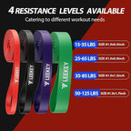 LEEKEY Resistance Bands, Exercise Bands with Handles,Pull Up Assist Bands - Band Set with Door Anchor - Bands for Working Out,Band for Men and Women Fitness Training,Home Workouts