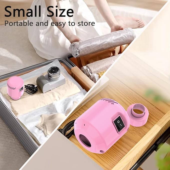 Vacuum Pump for Storage Bags,Electric Pump for Vacuum Storage Bags,55W Space Saver Vacuum Storage Bag Pump for Compression Clothing, Portable Vacuum Pump for Various Vacuum Sealer Bag