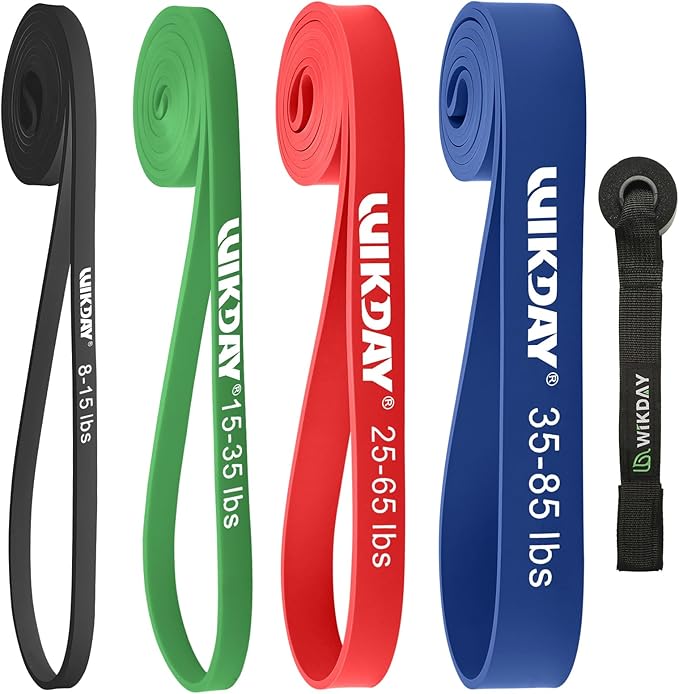 Resistance Bands, Pull Up Bands, Workout Bands for Exercise, Thick Heavy Resistance Band Set with Door Anchor, Elastic Bands for Body Stretching, Training at Home/Gym for Men & Women