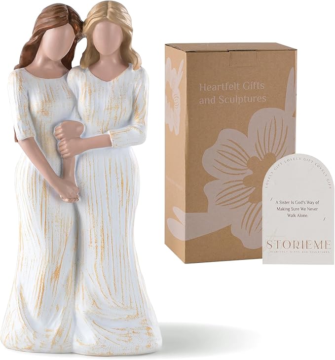 Storieme Sister Birthday Gifts from Sister: Sister Figurines Gift, Friendship Christmas Thanksgiving Gift for Sisters Best Friends Women