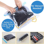 14 Combo Pack Vacuum Storage Bags (10 Medium Size 28"X20" and 4 Travel Bags Size 24"X16") for Storage Organization