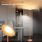 marctronic Orange Floor Lamps for Living Room, 44W/4500LM Super Bright 2 in 1 LED Floor Lamp with Remote, Stepless Dimmable
