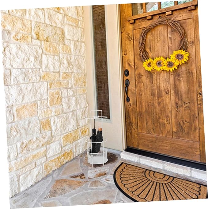 Freestanding Metal Umbrella Stand Removable Water Tray Large Umbrella Holder for Entryway Home and Office Use
