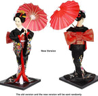 Earlyred 12 Inch Japanese Geisha Kimono Doll 30cm Asian Kimono Doll Collectible Figurine Decoration Gift Red