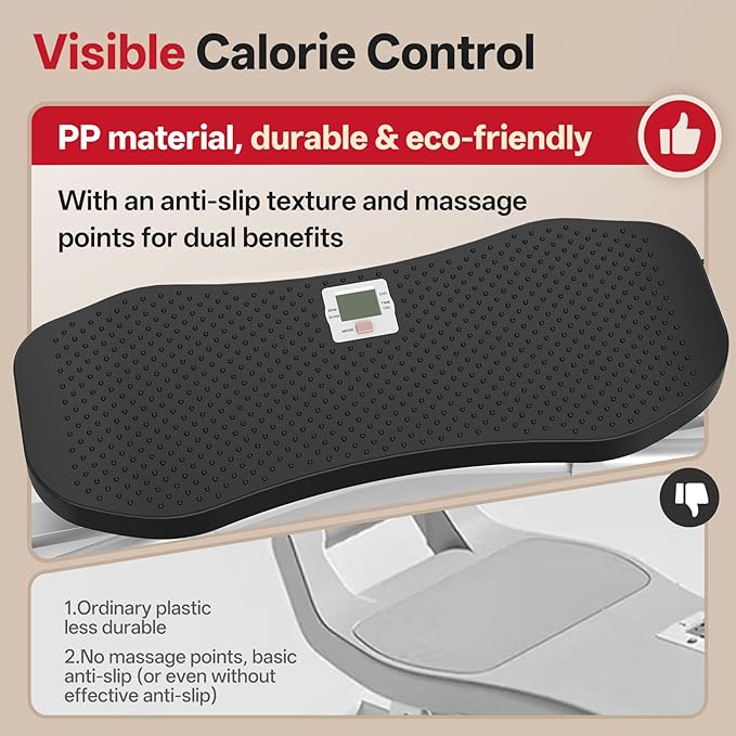 PASYOU Balance Board for Adults, Rock Stepper for Exercise at Home, Simulate Ski Machine with Resistance Band & LCD Display, 330lbs Weight Capacity, Ski Balance Trainer for Full Body