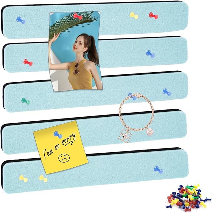 Bulletin Board Cork Board Cork Boards for Walls Cork Board for Office Pin Board Bulletin Boards for Walls (Blue)