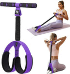 Pedal Resistance Band with Handle | Upgraded 55LBS Exercise Resistance Bands for Core, Abs, Legs, Glutes, Arms, Strength, Physical Therapy, Pilates, Sit Up Workout Equipment for Women Home Gym