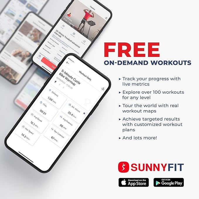 Sunny Health & Fitness Upright Elliptical Machine, Full Body Cardio Exercise with Adjustable Resistance, Arm and Leg Workout Machine, SunnyFit App via Bluetooth Optional Electro-Magnetic Resistance