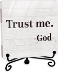 Modern Farmhouse Decor, Home Decor For Living Room, Boho Chic Aesthetic Shelf Decorations, Christian Trust Me God Acrylic Sign, Farmhouse Entryway Tv Stand Fireplace Coffee Table Decoration (16)