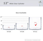 WGV Cylinder Vase, Width 12", Height 12", Clear Wide Large Diameter Flower Glassware, Floral Container, Planter Terrarium for Wedding Party Event, Home Accent Decor, 1 Piece
