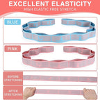 Elastic Yoga Stretching Strap with Loops, CEILIWEN Stretch Straps for Physical Therapy, Pilates Stretch Band, Elastic Exercise Bands, Leg Stretching Strap, Stretch Resistance Bands for Exercise