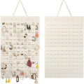Hanging Earrings Organizer, Earring Holder & 20 Hooks, Holds Up To 300 Pairs, Compact Design, Soft Material, Earring Hanger Earring Display Hanging Organizer for Women Girls -1 Pack