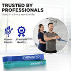 THERABAND High Resistance Bands, Set of 2 Elastic Super Bands for Improving Flexibility, Injury Rehab, & Full Body Workouts, Heavy Duty Stretch Bands for Lifting, 1 Medium & 1 Heavy Band, Multicolor