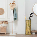 Metal Round Umbrella Stand Rack,Free Standing Umbrella Holder Bin, Canes Walking Sticks Holder for Entryway, Home, Office,Gold