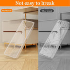 32 PCS Clear Plastic Drawer Organizer Set, 4-Size vanity organizer Trays and Storage Bins for Makeup, Jewelry and Gadgets in Bedroom, Bathroom and Office, Clear