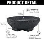 FESTGLOX Black Decorative Bowls, Large Pedestal Fruit Bowl for Kitchen Counter, Resin Key Bowl for Entryway Table, 9 Inch Modern Candy Bowl for Coffee Table Centerpiece