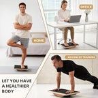 Juoe Balance Board Wobble Board for Adults and Kids - Anti-Slip 350LBS Balance Board for Physical Therapy,Balance Training,Posture Correction,Standing Desk Core Strength Wooden Balance Rocker Board