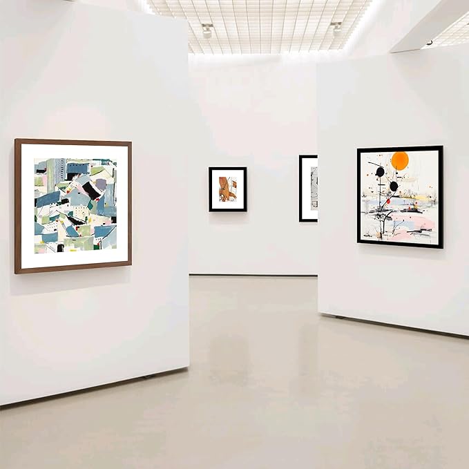 12x16 Picture Frame 3 Pack - Brown Poster Frame Display Pictures 8.5x11 with Mat or 12 x 16 Without Mat for Wall Hanging Horizontal and Vertical
