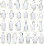 Brajttt Glass Bud Vase Set of 32 pcs,Bud Vases in Bulk,Small Vases for Centerpieces, Mini Flower Vase Bulk for Rustic Wedding Home Table Decorations