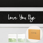 Dripykiaa LOVE YOU BYE Wood Sign Home Decor Boho Decor 21.6” Wood Grain Wall Decor Express Love and Warm for Your Family Lovers Wall Art Gift Hallway Entryway Door For Home - White