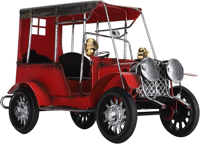 que Car Model, Vin Retro Car, Iron Crafts Desktop Ornament with Dte Ship, Metal or Home Bar,