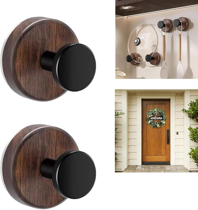 Wreath Hanger for Front Door, 2Pack Suction Cup Hooks for Glass Window/Over Door/Outdoor, Christmas/Thanksgiving/Halloween/July 4th/Easter/Valentine/Fall/Summer/Spring (2Pack)