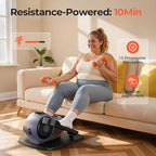 Under Desk Elliptical Exercise Machine, Electric Elliptical for Seniors with 10 Level Adjustable Resistance & Speeds, Quiet Portable Elliptical Machine with Remote for Home Office