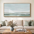 Large Framed Wall Art for Living Room, Horizontal Sage Green Abstract Landscape Pictures Canvas Prints Paintings Artwork for Walls, Modern Minimalist Wall Decor for Bedroom Dining Room Office 30x60 In