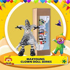 Maxyoung 14 Inch Porcelain Clown Doll Vintage Dolls Figurine, Collectible Figure, Hand Painted Toy, Christmas Halloween Birthday Gift, Twisted Body