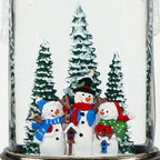 GenSwin Christmas Snow Globe Candle, Swirling Glittering Candle with Timer Music and 3 Snowman Scene, Winter Snow Shaped Lantern, USB/Battery Operated Candles for Christmas Indoor Decoration(8 Songs)