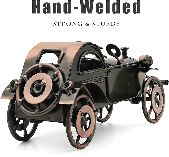 Metal Antique Car Decor, Classic Collectible Cars for Adults - Handmade Vintage Car Model for Man Cave, Garage, Home & Office - Car Lover Gifts