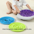 22'' Balance Board Rocker Maze, Dynamic Maze Balance Board with Marble Maze, Core Trainer & Stability Wobble Board for All Ages, Anti-Slip Design, Durable PE Construction, Ideal for Fitness, Rehab, & Family Fun