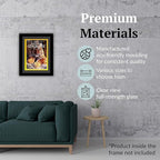 Creative Picture Frames 10 x 12 Magazine Frame with Full-Strength Glass, Holds Up To A 1/4" Thick Media with Installed Hangers for Easy Mounting, 12x14 Manhattan Black Frame with Black Mat