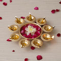 PEAKHILL_Diya Shape Flower Decorative Urli Bowl for Home Decor Bowl for Floating Flowers and Tea Light Candles Home,Office and Table Decor| Diwali Decoration Items