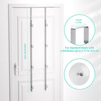 HapiRm Over Door Hat Rack - 2 Packs Hat Organizer with 8 Hooks Design, Hanging Baseball Cap Organizer Storage Holds Up to 40 Caps for Door, Bedroom, Closet (Sliver)
