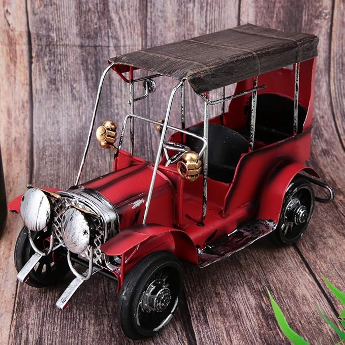 Vintage Car Decor, Vintage Car Model Retro Iron Collectible Vehicle Decoration for Home Living Room Office Desk Decor