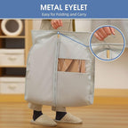 Dress Bags for Gowns, 65'' Long Garment Bags for Hanging Clothes, Dress Garment Bag, Grey Dress Cover with Clear Window for Dresses, Coats, Uniforms - 2 Pack