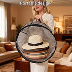 4-Piece Hat Storage Box, a Large-Capacity, Foldable, Transparent and Multi-Functional Organizer With Handle, Suitable for Storing Cowboy Hats, Top Woolen Hats Baseball Caps