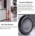 Luxurious Red Ceramic Umbrella Stand, Floor Standing Cane Holder Placed Multi-Functional Painted Porcelain Chinese Umbrella Holder Handmade Appliques Umbrella Stand, for Hotel Office Home Entrance