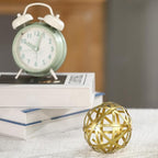 Gold Decorative Sphere, Metal Coffee Table Decor Sculpture, Modern Home Decor Accent for Tabletop, Centerpiece, Shelf Display- Elegant Metal Sphere Decor with Luxury Golden Finish