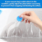 Electric Pump for Vacuum Storage Bags, Air Pump for Compression Bags,Portable Vacuum Pump for Various Sealer Bags, Suitable for Common Vacuum Bags-Blue (No Storage Bags)
