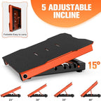 Steel Slant Board Calf Stretcher 600lbs Weight Capacity Squats Wedge 5 Adjustable Incline Balance Board for Foot Leg Hamstring Knees Ankle Heel Stretching Training for Home Gym or Commercial