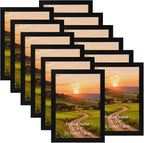 5x7 Black Picture Frames Set of 12 for Displaying 5 x 7 Photos, Multi 5x7 Frames Collage for Wall or Tabletop, Horizontal or Vertical Display