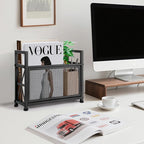 Black Magazine Holder, Metal Magazine Rack Floor, Mesh Magazine File Holder, Magazine Storage Basket, Magazine Holders for Classroom，Magazine Stand for Desk, Folder Organizer Bin for Books