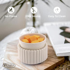 VICTORIA AROMA Ceramic Wax Melt Warmer 3-in-1 Candle Wax Warmer for Scented Wax Melter Electric Fragrance Wax Burner for Home Office Bedroom Gift & Decor…