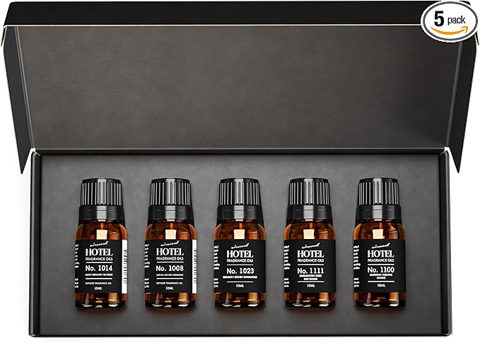 AirScent Hotel Diffuser Oil Gift Set - Buyers’ Best Picks - 10 mL, 0.34 fl oz Hotel Fragrance Oil Gift Set - Inspired by the Baccarat NYC, My Way and Capri Brezza and Other Hotel Scent Samples