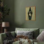 Framed Moody Heron Wall Art, Eclectic Vintage Bird Pictures Wall Decor Paintings, Surreal Whimsical Animal Canvas Prints Unique Humorous Home Decor for Living Room Bedroom Bathroom 16x24 inch