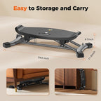 Balance Board for Full Body Workout, Wobble Board with LCD Monitor & Resistance Bands, 300 lbs Capacity Portable Rocker Board for Home Gym, Cardio, Core & Leg Training