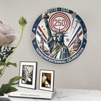 250th Anniversary Decorative Plates 8 Inch Liberty Patriotic Decorations Commemorative Plates with Stand Independence Day 4th of July Semiquincentennial Decor