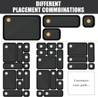 Plastic Drawer Organizers, 18 PCS Drawer Organizer Bins, Bathroom and Vanity Organizer Plastic Tray, Makeup organizer and storage for Makeup, Bedroom, Kitchen Gadgets Utensils and Office (Black)